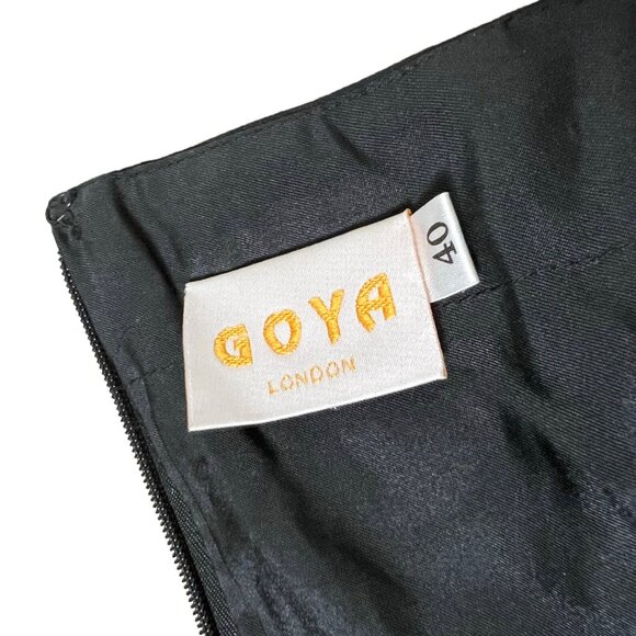 Goya London US 6 EU 40 Floral Sequin Beaded Asymmetric One Shoulder Evening Gown - Picture 4 of 6